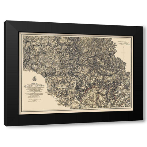 Atlanta Campaign III - Ruger 1864 Black Modern Wood Framed Art Print by Ruger