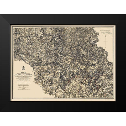 Atlanta Campaign III - Ruger 1864 Black Modern Wood Framed Art Print by Ruger