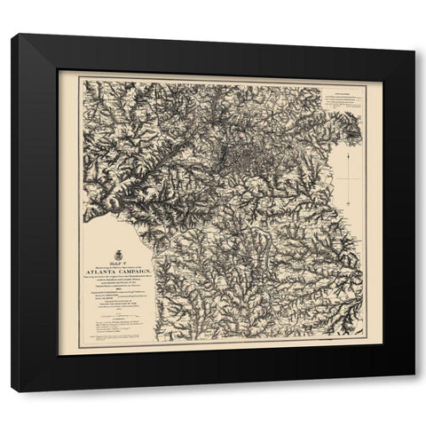 Atlanta Campaign V - Ruger 1864 Black Modern Wood Framed Art Print by Ruger