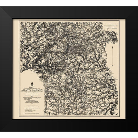 Atlanta Campaign V - Ruger 1864 Black Modern Wood Framed Art Print by Ruger