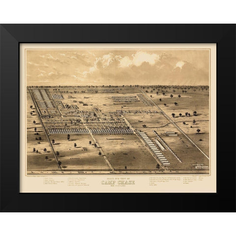 Camp Chase Near Columbus Ohio - Ruger 1860 Black Modern Wood Framed Art Print by Ruger