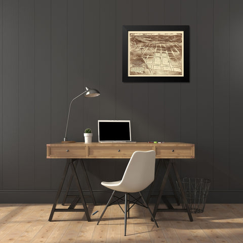 Brookland Washington DC - Barnes 1895 Black Modern Wood Framed Art Print by Barnes