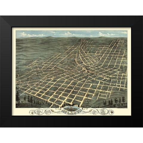 Atlanta Georgia - Ruger 1871 Black Modern Wood Framed Art Print by Ruger