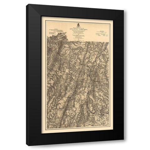 Atlanta Georgia Campaign - Ruger 1875 Black Modern Wood Framed Art Print with Double Matting by Ruger