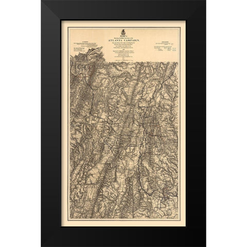 Atlanta Georgia Campaign - Ruger 1875 Black Modern Wood Framed Art Print by Ruger
