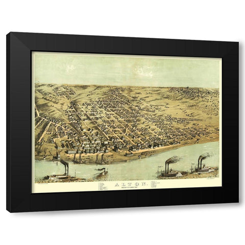 Alton Illinois - Ruger 1867 Black Modern Wood Framed Art Print by Ruger