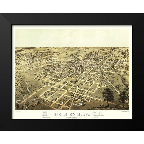 Belleville Illinois - Ruger 1867 Black Modern Wood Framed Art Print by Ruger