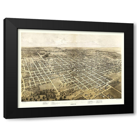 Bloomington Illinois - Ruger 1867 Black Modern Wood Framed Art Print with Double Matting by Ruger