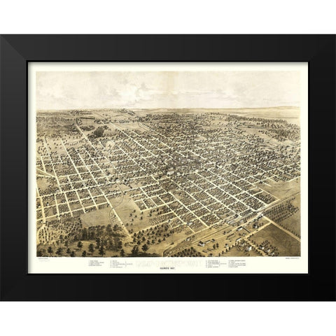 Bloomington Illinois - Ruger 1867 Black Modern Wood Framed Art Print by Ruger
