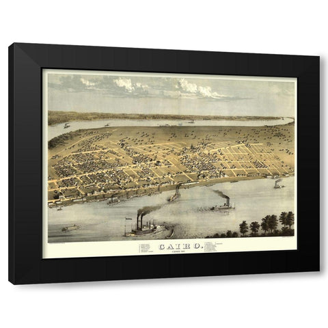 Cairo Illinois - Ruger 1867 Black Modern Wood Framed Art Print by Ruger