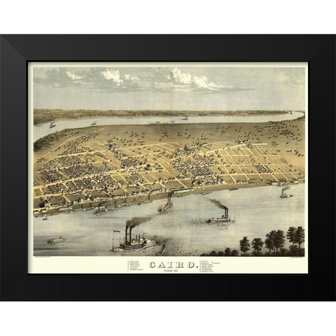 Cairo Illinois - Ruger 1867 Black Modern Wood Framed Art Print by Ruger