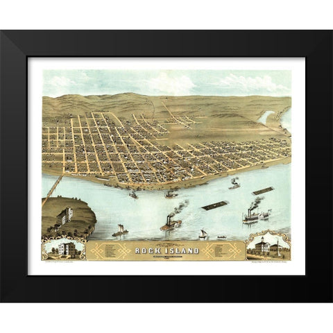 Rock Island Illinois - Ruger 1869 Black Modern Wood Framed Art Print by Ruger