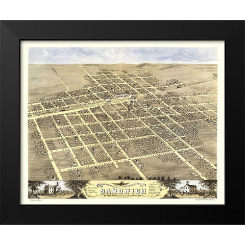 Sandwich Illinois - Ruger 1869 Black Modern Wood Framed Art Print by Ruger
