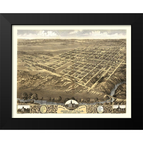 Shelbyville Illinois - Ruger 1869 Black Modern Wood Framed Art Print by Ruger