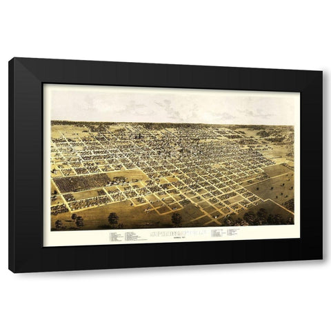 Springfield Illinois - Ruger 1867 Black Modern Wood Framed Art Print by Ruger