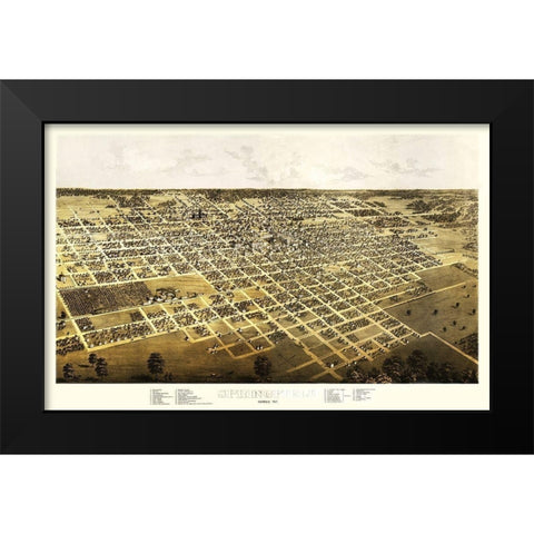 Springfield Illinois - Ruger 1867 Black Modern Wood Framed Art Print by Ruger