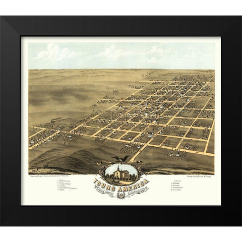 Young America Illinois - Ruger 1869 Black Modern Wood Framed Art Print by Ruger