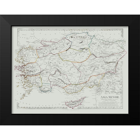 Asia Minor - Baldwin 1830 Black Modern Wood Framed Art Print by Baldwin