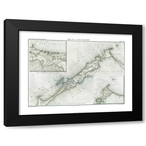 Alexandria - Egypt - Thiers 1866 Black Modern Wood Framed Art Print with Double Matting by Unknown