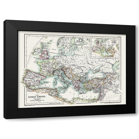 Roman Empire 350 AD - Poole 1902 Black Modern Wood Framed Art Print with Double Matting by Poole