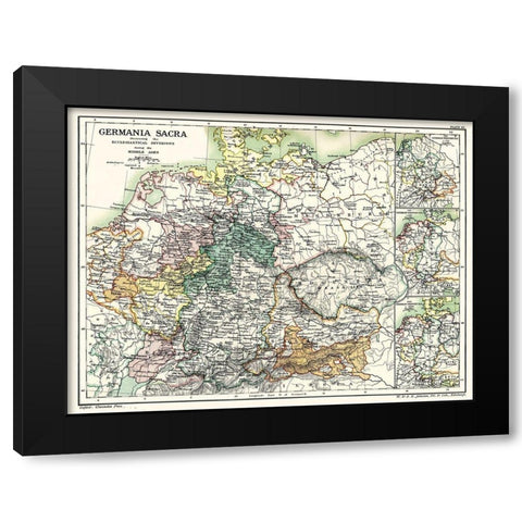 Religion Germany - Poole 1902 Black Modern Wood Framed Art Print with Double Matting by Poole