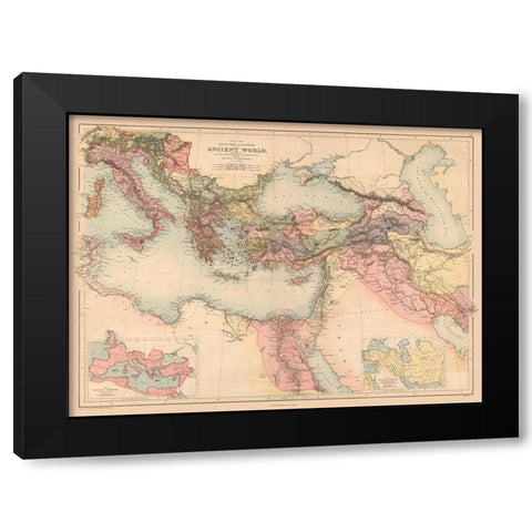 Ancient Egypt Carthage Persepolis Iran Black Modern Wood Framed Art Print with Double Matting by Black