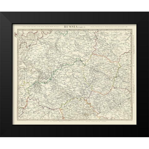 Europe Western Russia - Baldwin 1834 Black Modern Wood Framed Art Print by Baldwin