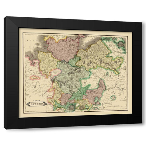 Lower Saxony Germany - Hamilton 1831 Black Modern Wood Framed Art Print with Double Matting by Hamilton