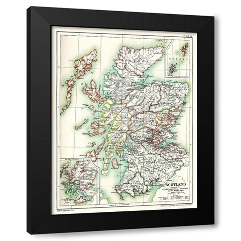 Religion Scotland - Poole 1902 Black Modern Wood Framed Art Print with Double Matting by Poole