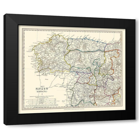 Spain 1 - Baldwin 1831 Black Modern Wood Framed Art Print with Double Matting by Baldwin