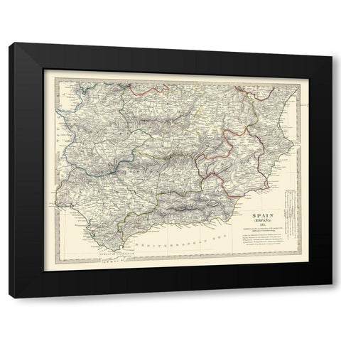 Spain 3 - Baldwin 1831 Black Modern Wood Framed Art Print with Double Matting by Baldwin