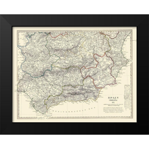 Spain 3 - Baldwin 1831 Black Modern Wood Framed Art Print by Baldwin