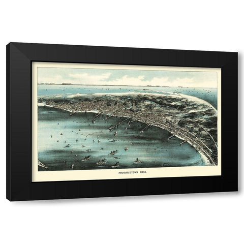 Provincetown Massachusetts - Walker 1910 Black Modern Wood Framed Art Print by Walker
