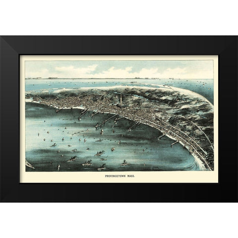 Provincetown Massachusetts - Walker 1910 Black Modern Wood Framed Art Print by Walker