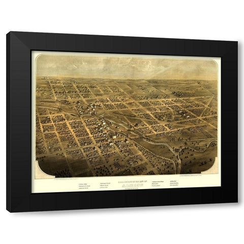 Albion Michigan - Ruger 1868 Black Modern Wood Framed Art Print with Double Matting by Ruger