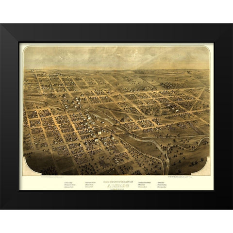 Albion Michigan - Ruger 1868 Black Modern Wood Framed Art Print by Ruger