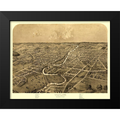 Ypsilanti Michigan - Ruger 1868 Black Modern Wood Framed Art Print by Ruger