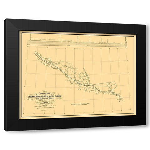 Northern Pacific Railroad Preliminary Survey 1 Black Modern Wood Framed Art Print with Double Matting by Wagner