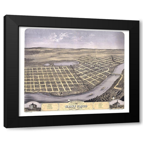 Saint Cloud Minnesota - Ruger 1869 Black Modern Wood Framed Art Print by Ruger