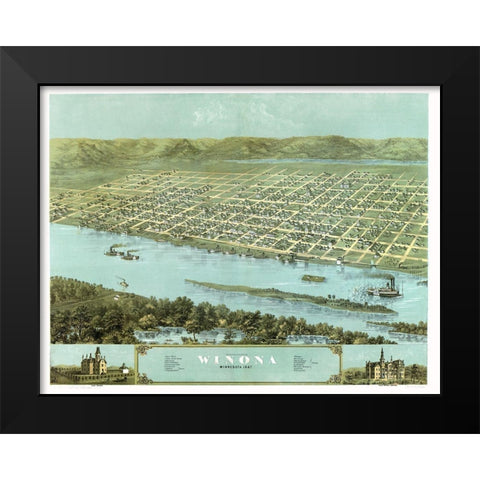 Winona Minnesota - Ruger 1867 Black Modern Wood Framed Art Print by Ruger
