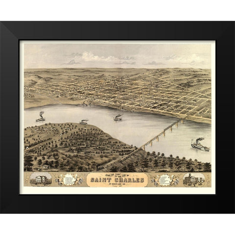 Saint Charles Missouri - Ruger 1869 Black Modern Wood Framed Art Print by Ruger