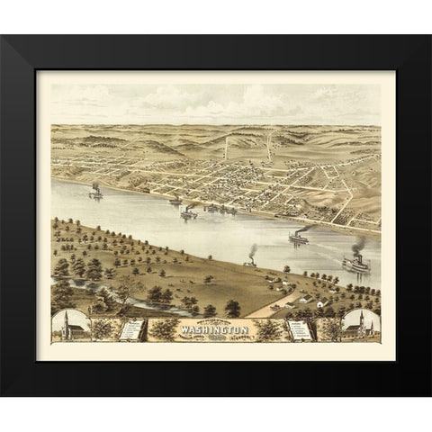Washington Missouri - Ruger 1869 Black Modern Wood Framed Art Print by Ruger