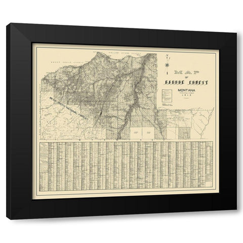 Carbon Montana Landowner - Gibson 1912 Black Modern Wood Framed Art Print with Double Matting by Gibson