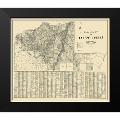 Carbon Montana Landowner - Gibson 1912 Black Modern Wood Framed Art Print by Gibson