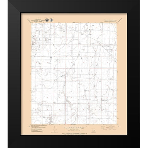 Curlew Lake New Mexico Quad - USGS 1979 Black Modern Wood Framed Art Print by USGS