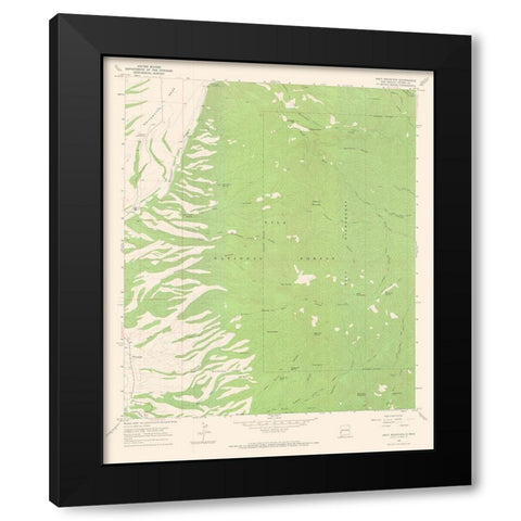 Holt Mountain New Mexico Quad - USGS 1965 Black Modern Wood Framed Art Print by USGS