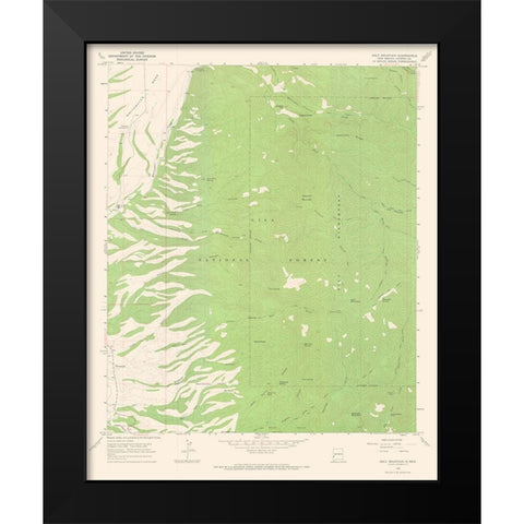 Holt Mountain New Mexico Quad - USGS 1965 Black Modern Wood Framed Art Print by USGS