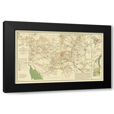 New Mexico Military Department - Carleton 1864 Black Modern Wood Framed Art Print by Carleton