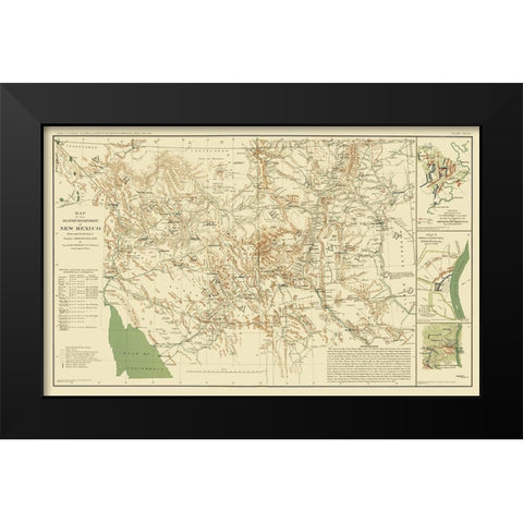 New Mexico Military Department - Carleton 1864 Black Modern Wood Framed Art Print by Carleton