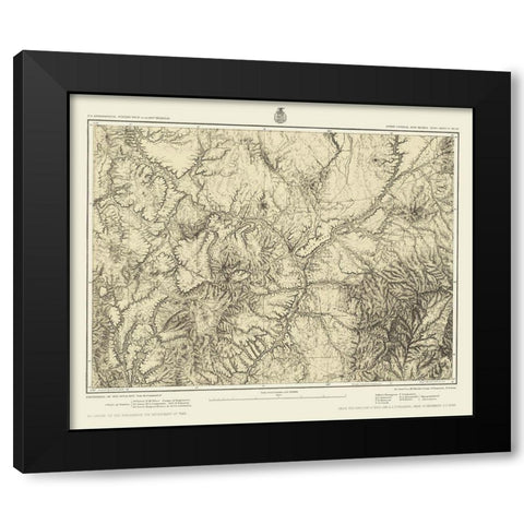 New Mexico New Mexico Sheet - US Army 1876 Black Modern Wood Framed Art Print with Double Matting by US Army